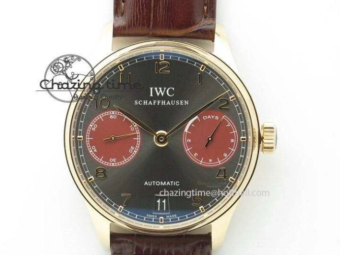 MIROTIME 0325 Compact Portuguese IW545409 RG ZF 1:1 Best Edition White Dial On Brown Leather Strap A 7336